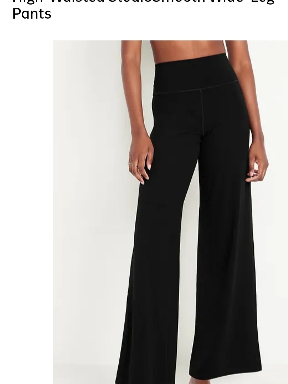 High-Waisted Wide-Leg Pants - Black